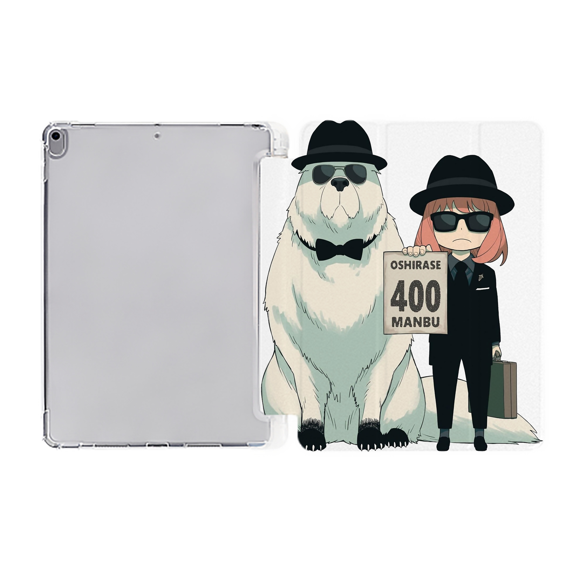 （画像用） SPY×FAMILY间谍家家酒 IPad ケース ペン収納付き 三つ折りスタンド PUレザー×シリコン 対応機種9.5/10.5/10.9インチ